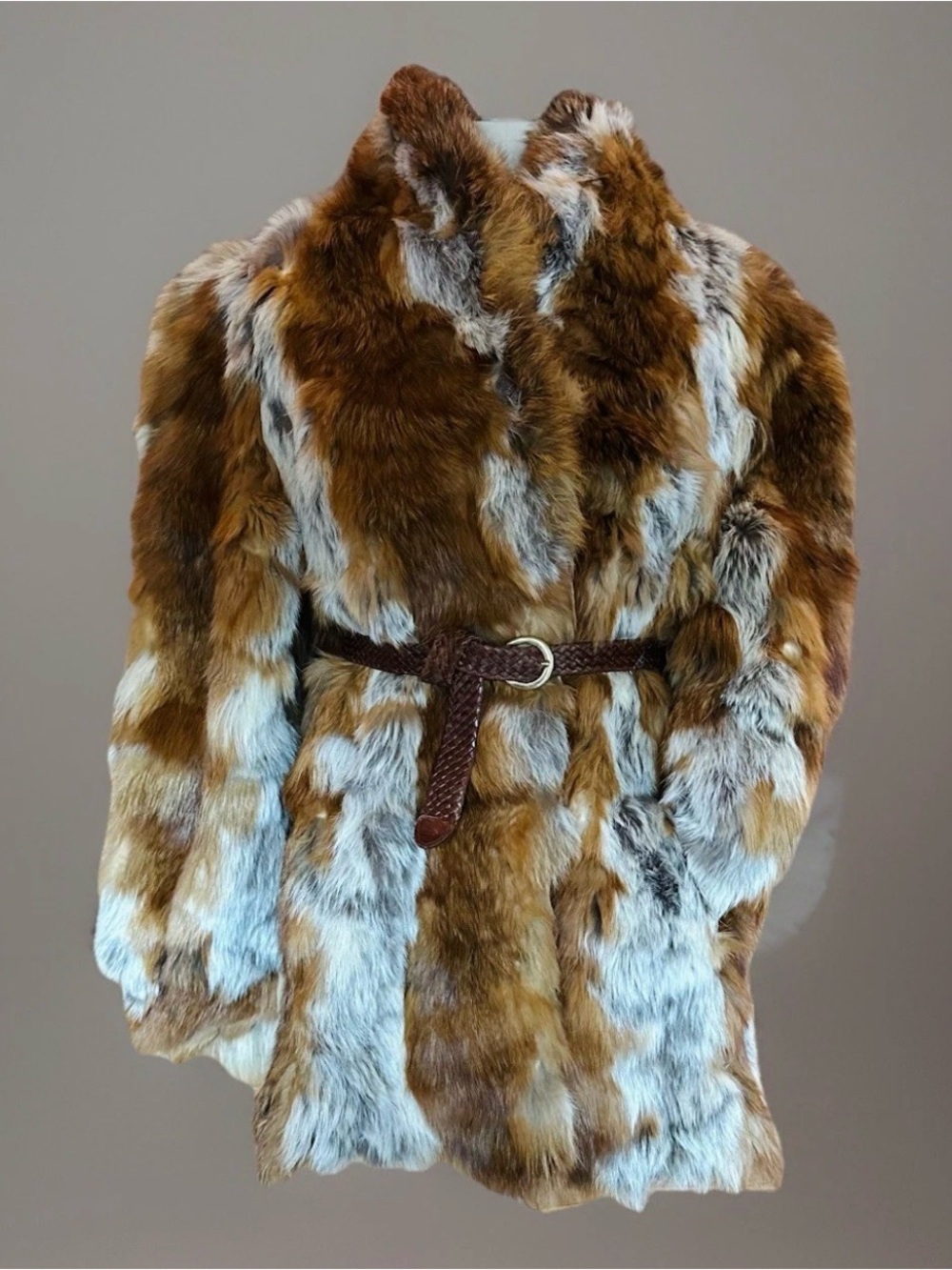 BEAUTIFUL GENUINE VINTAGE RED FOX FUR COAT LUXURY JACKET SZ L SOFT